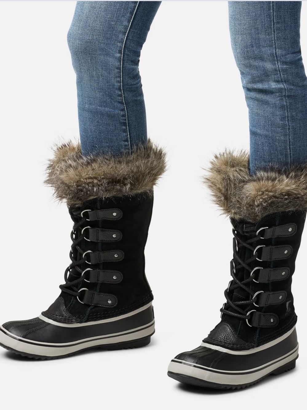 Sorel Women’s Joan of Arctic Lace-Up Winter Boots with Faux Fur Sz 9.5